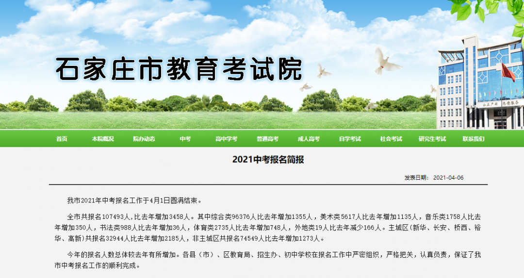 2021年河北中考人數(shù)確定啦！