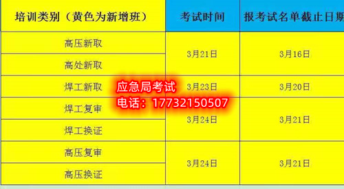 23年3月石家莊高處作業(yè)證考試時(shí)間安排出爐